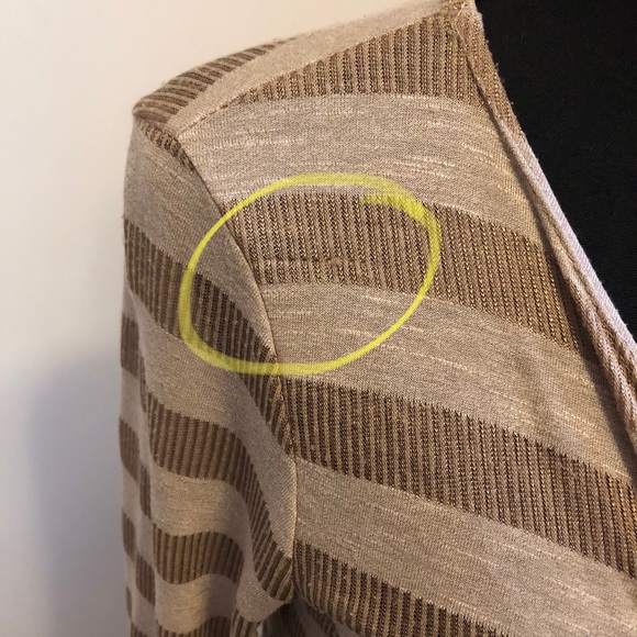 Cream and Gold Striped Cardigan - Picture 8 of 15